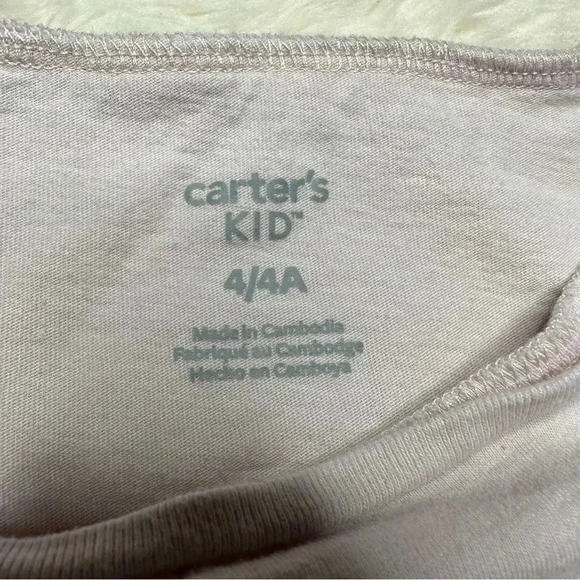 Carter’s T-Shirt  Flowers Knotted Tie Light Pink Size 4T - Picture 2 of 16
